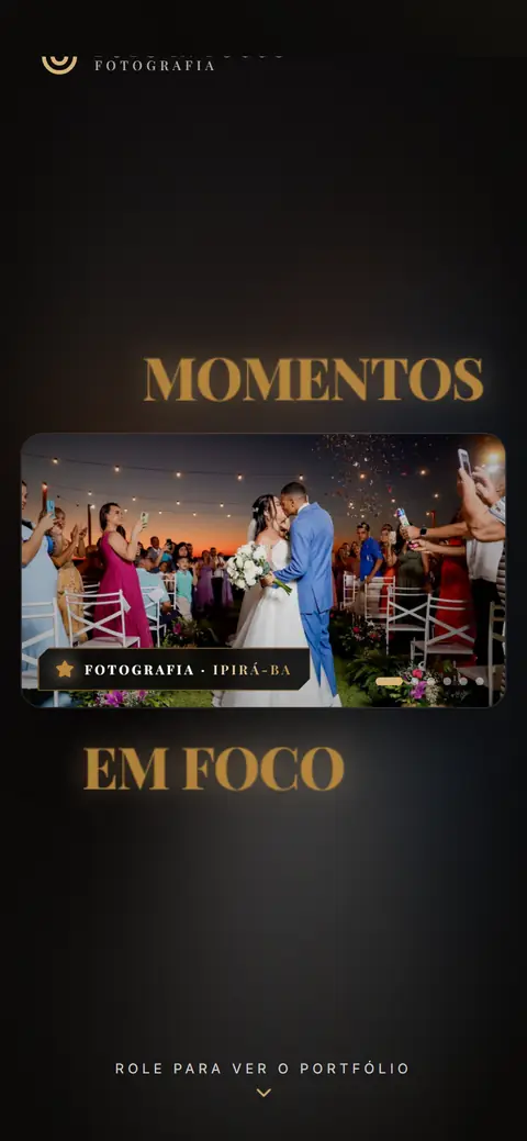 Site da Foto in Focco no celular