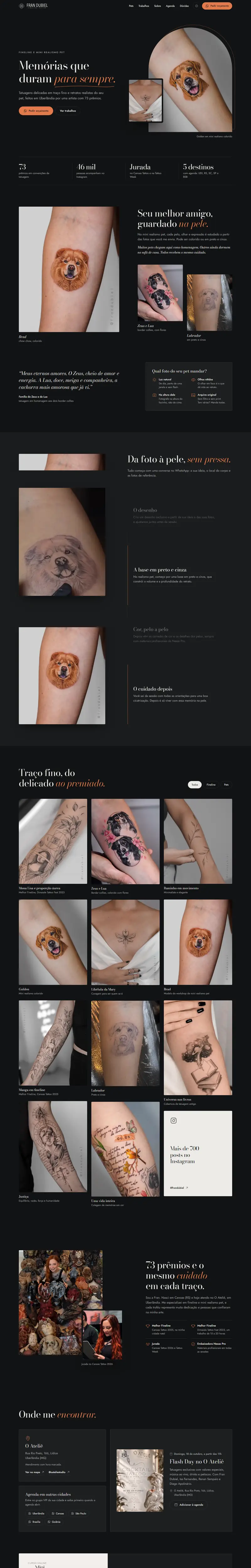 Site da tatuadora Fran Dubiel