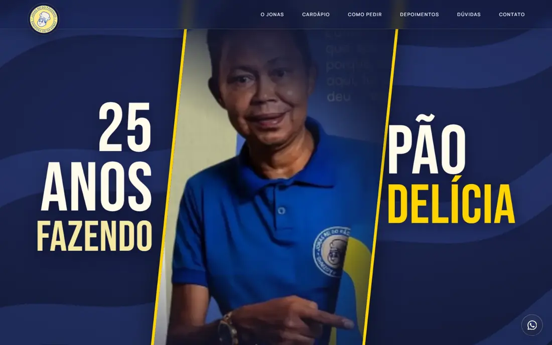O site do Jonas depois que a caixa abre