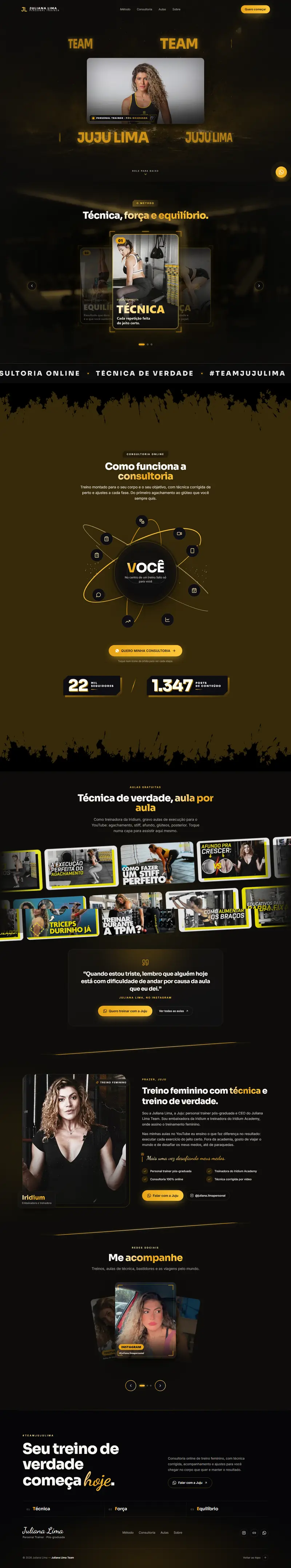 Site da personal Juliana Lima