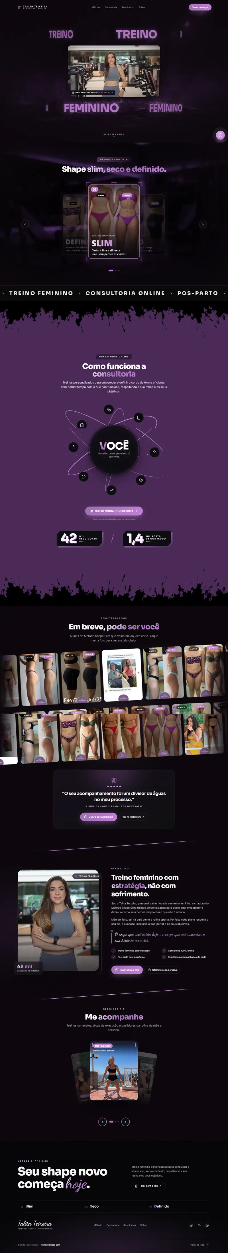 Site da personal Talita Teixeira